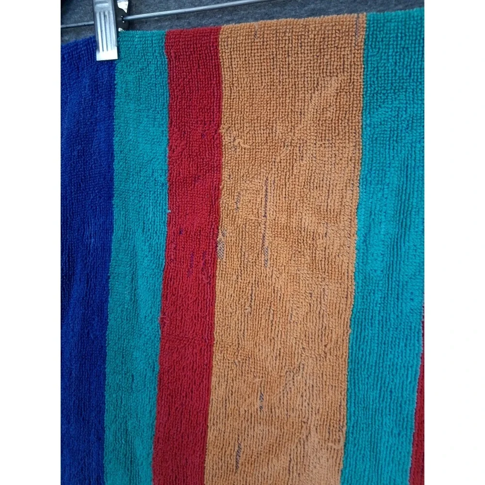 Cecil Saydah Sunbrights Oversized Beach Towel Blanket 32x60 Rainbow Stripes
